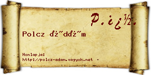 Polcz Ádám névjegykártya